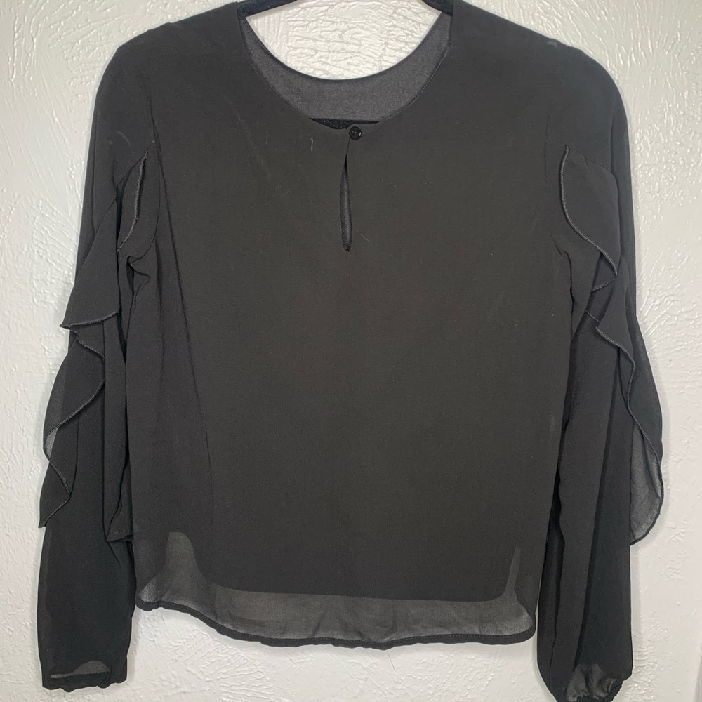 Xhilaration Black Long Sleeve Top